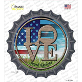 Love South Dakota Novelty Bottle Cap Sticker Decal