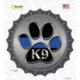 Paw Thin Blue Line K-9 Novelty Bottle Cap Sticker Decal
