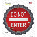 Do Not Enter Rusty Novelty Bottle Cap Sticker Decal