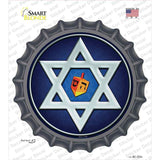 Hanukkah Star And Dreidel Novelty Bottle Cap Sticker Decal