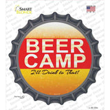 Beer Camp Novelty Bottle Cap Sticker Decal