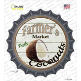 Farmers Market Coconut Novelty Bottle Cap Sticker Decal