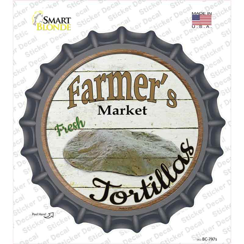 Farmers Market Tortillas Novelty Bottle Cap Sticker Decal
