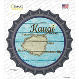 Kauai Hawaii Map Novelty Bottle Cap Sticker Decal