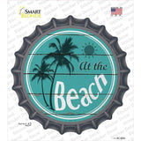 At The Beach Novelty Bottle Cap Sticker Decal