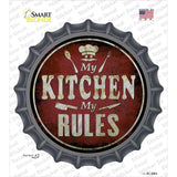 My Kitchen My Rules Novelty Bottle Cap Sticker Decal