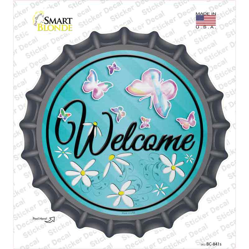 Welcome Novelty Bottle Cap Sticker Decal