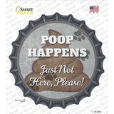 Poop Happens Novelty Bottle Cap Sticker Decal