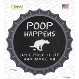 Dog Poop Happens Novelty Bottle Cap Sticker Decal