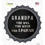 Grandpa The Legend Novelty Bottle Cap Sticker Decal