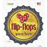 Flip Flops Worn Here Novelty Bottle Cap Sticker Decal