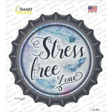 Stress Free Zone Novelty Bottle Cap Sticker Decal