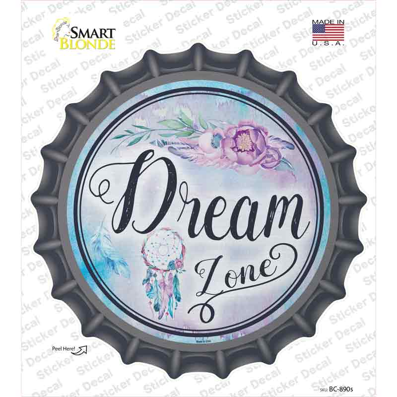 Dream Zone Novelty Bottle Cap Sticker Decal