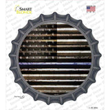 American Flag Thin Blue Line Novelty Bottle Cap Sticker Decal