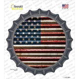 American Flag Novelty Bottle Cap Sticker Decal