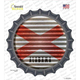 Alabama Flag Corrugated Novelty Bottle Cap Sticker Decal