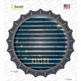 Alaska Flag Corrugated Novelty Bottle Cap Sticker Decal