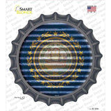 New Hampshire Flag Corrugated Novelty Bottle Cap Sticker Decal