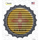 New Mexico Flag Corrugated Novelty Bottle Cap Sticker Decal
