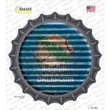 Oklahoma Flag Corrugated Novelty Bottle Cap Sticker Decal