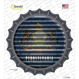 Pennsylvania Flag Corrugated Novelty Bottle Cap Sticker Decal