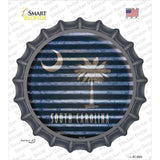 South Carolina Flag Corrugated Novelty Bottle Cap Sticker Decal