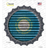 South Dakota Flag Corrugated Novelty Bottle Cap Sticker Decal