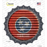 Tennessee Flag Corrugated Novelty Bottle Cap Sticker Decal