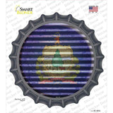 Vermont Flag Corrugated Novelty Bottle Cap Sticker Decal