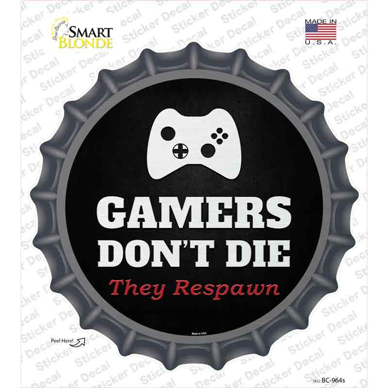 XBOX Gamers Dont Die Novelty Bottle Cap Sticker Decal