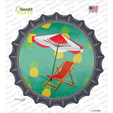 Chair and Umbrella Novelty Bottle Cap Sticker Decal