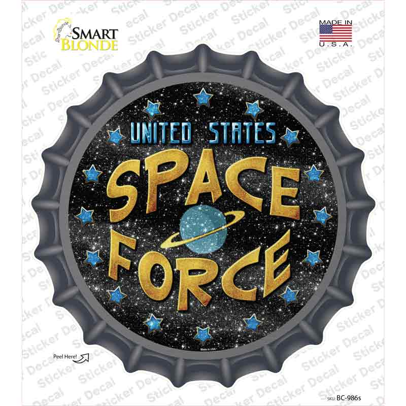 US Space Force Novelty Bottle Cap Sticker Decal