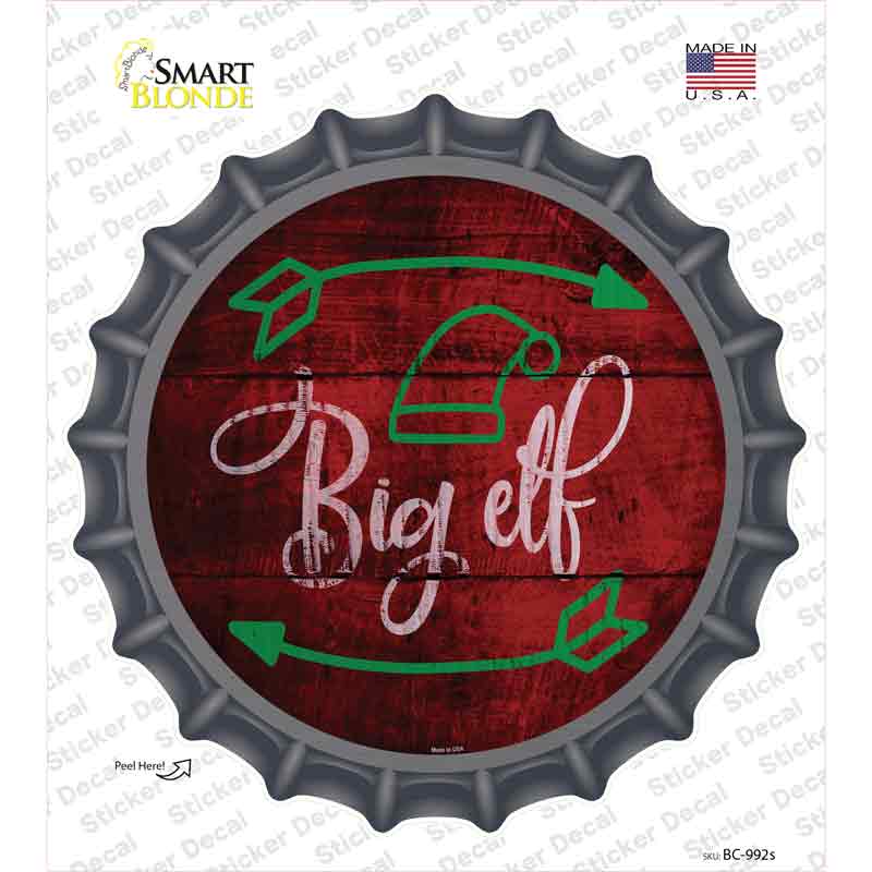 Big Elf Novelty Bottle Cap Sticker Decal
