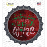 Better With Wine Novelty Bottle Cap Sticker Decal