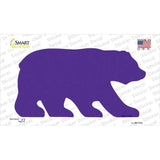 Purple Solid Novelty Bear Sticker Decal Small