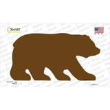 Brown Solid Novelty Bear Sticker Decal Small