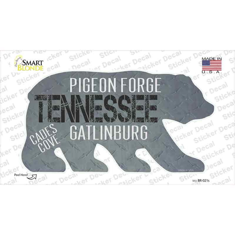 TN Diamond Novelty Bear Sticker Decal Small