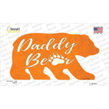 Daddy Paw Orange Novelty Bear Sticker Decal Small