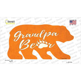 Grandpa Paw Orange Novelty Bear Sticker Decal Small