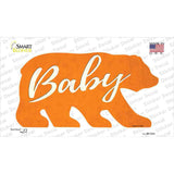 Baby Orange Novelty Bear Sticker Decal Small