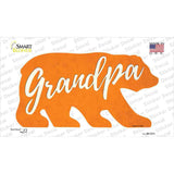 Grandpa Orange Novelty Bear Sticker Decal Small
