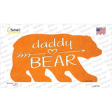 Daddy Arrow Orange Novelty Bear Sticker Decal Small