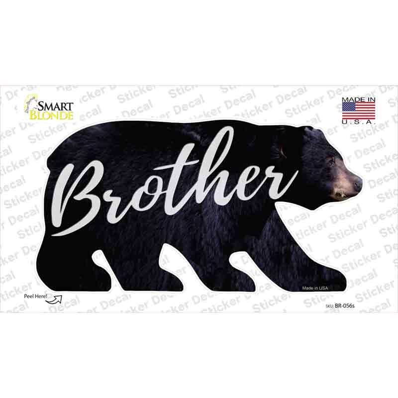 Brother Novelty Bear Sticker Decal Small