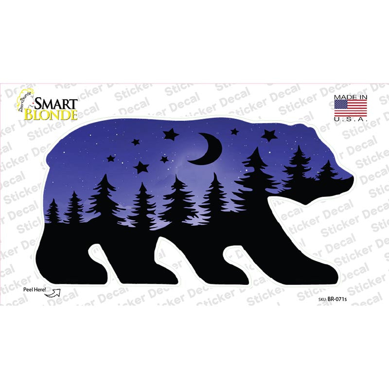 Midnight Wanderer Novelty Bear Sticker Decal BR-071s