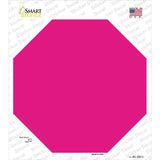 Pink Solid Novelty Octagon Sticker Decal Small