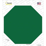 Green Solid Novelty Octagon Sticker Decal Small