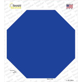 Blue Solid Novelty Octagon Sticker Decal Small
