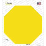 Yellow Solid Novelty Octagon Sticker Decal Small