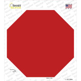Red Solid Novelty Octagon Sticker Decal Small