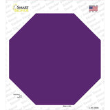 Purple Solid Novelty Octagon Sticker Decal Small